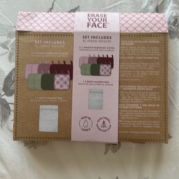 Erase Your Face 12 Days of Cleansing Reusable Makeup Removing Cloths Set NEW - Picture 7 of 15